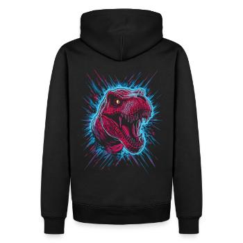 Pure T-Rex Power - Men’s Premium Organic Hoodie - black - Back - Nico (187cm)
