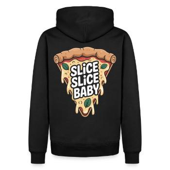 Slice Slice Chemise à pizza pour bébé - Sweat à capuche Premium bio Homme - noir - Dos - Nico (187cm)