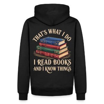 La lecture du rat de bibliothèque vous rend intelligent T-shirt - Sweat à capuche Premium bio Homme - noir - Dos - Nico (187cm)
