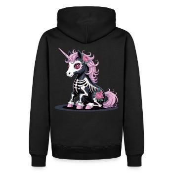 Chemise Licorne Halloween - Sweat à capuche Premium bio Homme - noir - Dos - Nico (187cm)
