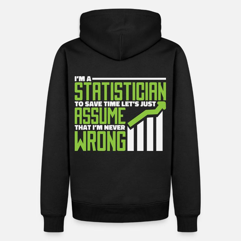 Statisticiens - Sweat à capuche Premium bio Homme - noir