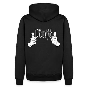 courir, dire, énonciations, énonciations drôles, humour, amusement, - Sweat à capuche Premium bio Homme - noir - Dos - Nico (187cm)