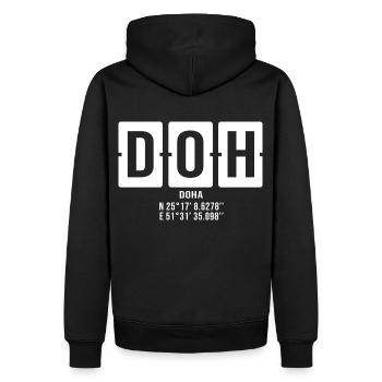 Katar Doha Doha Katar - Männer Premium Bio Hoodie - Schwarz - Hinten - Nico (187cm)
