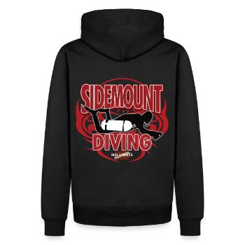 Sidemount Diving Plongée souterraine No Limit - Sweat à capuche Premium bio Homme - noir - Dos - Nico (187cm)