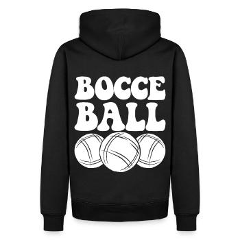 Bocce Spruch Bocce Ball mit Jack Bocci Game Bocce - Männer Premium Bio Hoodie - Schwarz - Hinten - Nico (187cm)