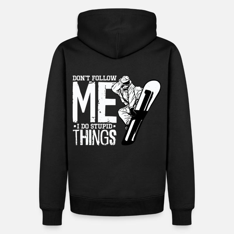 Snowboard Snowboard Vacances Snowboard Snowboarder - Sweat à capuche Premium bio Homme - noir