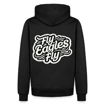 Fly Eagles Fly Bold d’équipe Design pour le sport - Sweat à capuche Premium bio Homme - noir - Dos - Nico (187cm)
