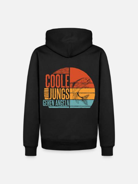 Angeln Fischen Angler Angelurlaub Hobby Angler - Männer Premium Bio Hoodie - Schwarz
