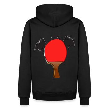 Table Tennis Halloween Bat Wings - Men’s Premium Organic Hoodie - black - Back - Nico (187cm)