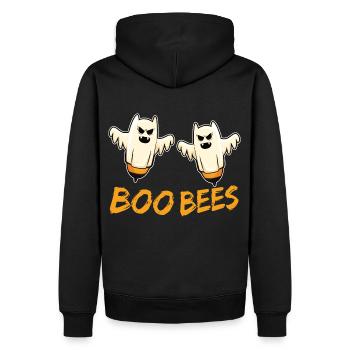 BooBees Geist Bienen Gespenster Halloween Geschenk - Männer Premium Bio Hoodie - Schwarz - Hinten - Nico (187cm)