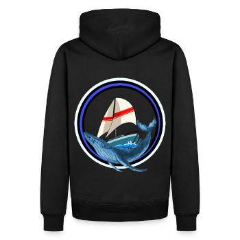 Meeressäuger Fisch Wal Fische Yacht Boot maritim - Männer Premium Bio Hoodie - Schwarz - Hinten - Nico (187cm)