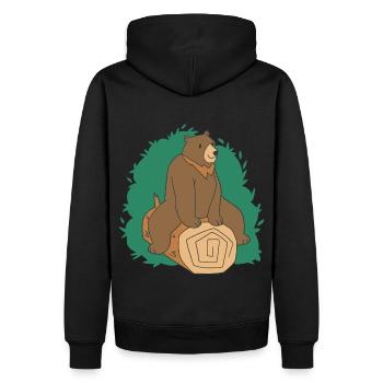 Brown Bear Tree Bear Motif for Brown Bears Team and - Men’s Premium Organic Hoodie - black - Back - Nico (187cm)