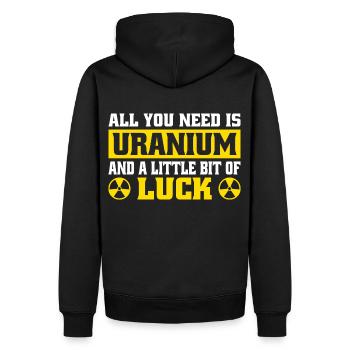 Nuklearingenieur Nukleartechnik Kernenergie - Männer Premium Bio Hoodie - Schwarz - Hinten - Nico (187cm)