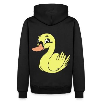 canard canards enfants enfant bébé - Sweat à capuche Premium bio Homme - noir - Dos - Nico (187cm)