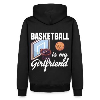 Basketball Is My Girlfriend Design Joueur de basket-ball - Sweat à capuche Premium bio Homme - noir - Dos - Nico (187cm)