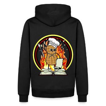 Peanut Cook Cuisines Hobby Chef Cuisine locale - Sweat à capuche Premium bio Homme - noir - Dos - Nico (187cm)