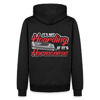 Harmonica Orgue à bouche Harmoniciste Joueur d’harmonica - Sweat à capuche Premium bio Homme - noir - Dos - Nico (187cm)