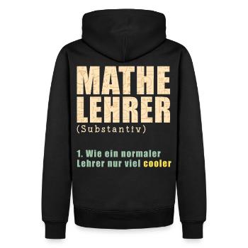 Mathelehrer Geschenk - Männer Premium Bio Hoodie - Schwarz - Hinten - Nico (187cm)