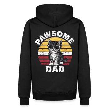 Lunettes de soleil Coolest Cat Dad Retro Kitten Fa - Sweat à capuche Premium bio Homme - noir - Dos - Nico (187cm)
