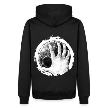 Joueur de handball Handball Outfit Handball Joueur de handball - Sweat à capuche Premium bio Homme - noir - Dos - Nico (187cm)
