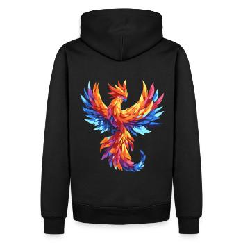 Phönix phoenix fantasy magic vogel - Männer Premium Bio Hoodie - Schwarz - Hinten - Nico (187cm)