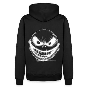 Visage d’Halloween effrayant avec des dents - Sweat à capuche Premium bio Homme - noir - Dos - Nico (187cm)