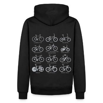 Vélos velos velos velo cycliste cyclisme - Sweat à capuche Premium bio Homme - noir - Dos - Nico (187cm)