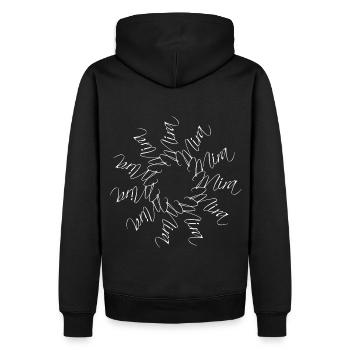Mira Nom Nom Mandala - Sweat à capuche Premium bio Homme - noir - Dos - Nico (187cm)