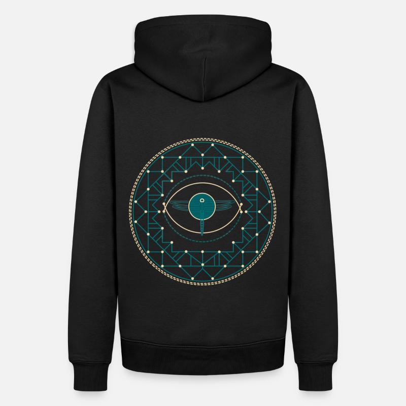 Libelle - Männer Premium Bio Hoodie - Schwarz