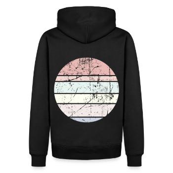 Hintergrund Pastell Kreis - Männer Premium Bio Hoodie - Schwarz - Hinten - Nico (187cm)