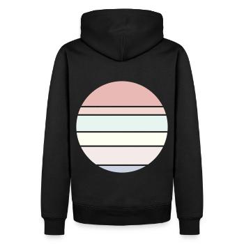 Hintergrund Pastell Kreis - Männer Premium Bio Hoodie - Schwarz - Hinten - Nico (187cm)