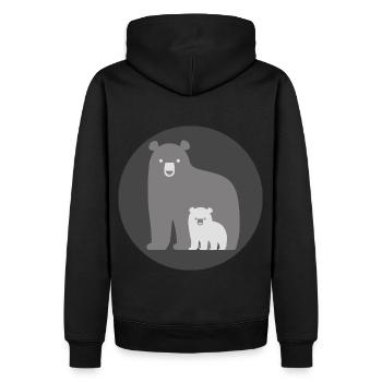 Daddy Bear Mom Bear Cool Geschenk für Daddy Mom - Männer Premium Bio Hoodie - Schwarz - Hinten - Nico (187cm)