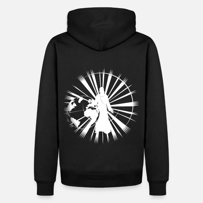 La lumière du monde - Sweat à capuche Premium bio Homme - noir