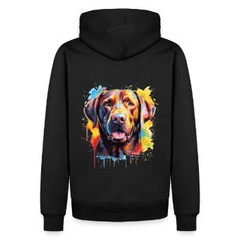 Labrador - Sweat à capuche Premium bio Homme - noir - Dos - Nico (187cm)