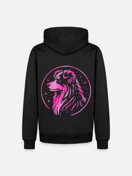 Dream dog Aussie pink - Men’s Premium Organic Hoodie - black
