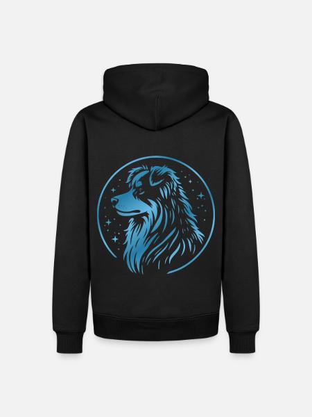 Dream dog Aussie blue - Men’s Premium Organic Hoodie - black