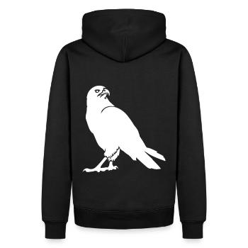 faune, aigle, buse, faune, oiseaux, oiseau, zoo - Sweat à capuche Premium bio Homme - noir - Dos - Nico (187cm)