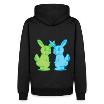 Bunny Bunny Retro Rabbit Rongeur Rongeur des années 80 - Sweat à capuche Premium bio Homme - noir - Dos - Nico (187cm)