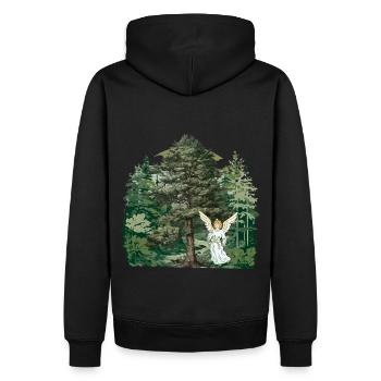 Forêt nature désert ange création arbres arbre - Sweat à capuche Premium bio Homme - noir - Dos - Nico (187cm)