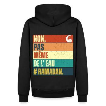 Non pas même de l' eau humour ramadan cadeau islam - Sweat à capuche Premium bio Homme - noir - Dos - Nico (187cm)