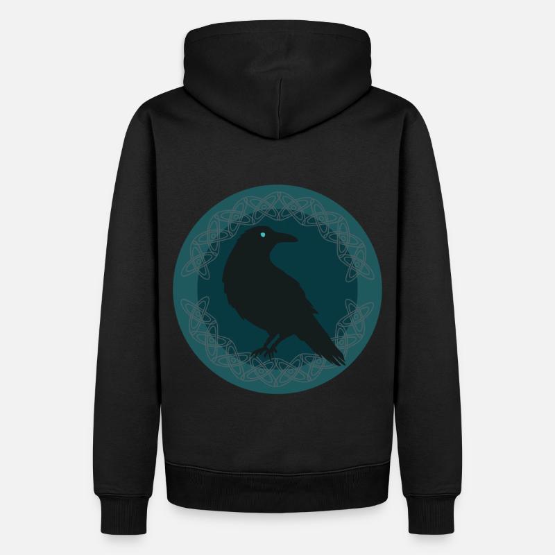Corbeau Celtique - Sweat à capuche Premium bio Homme - noir