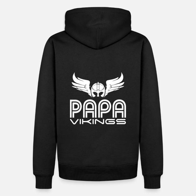 Papa Vikings - Sweat à capuche Premium bio Homme - noir