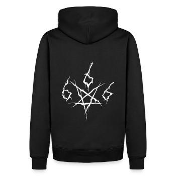 666 art - Sweat à capuche Premium bio Homme - noir - Dos - Nico (187cm)