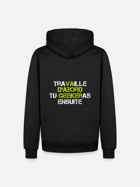 Go geeker first! - Men’s Premium Organic Hoodie - black