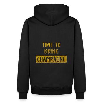 Zeit zum Trinken - Männer Premium Bio Hoodie - Schwarz - Hinten - Nico (187cm)