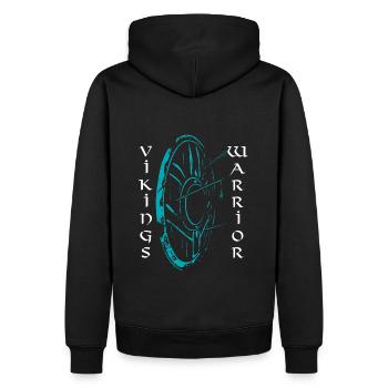 Wikingerkrieger - Männer Premium Bio Hoodie - Schwarz - Hinten - Nico (187cm)