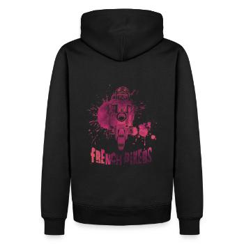 Biker made in France - Männer Premium Bio Hoodie - Schwarz - Hinten - Nico (187cm)