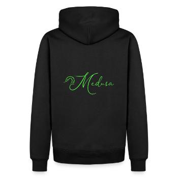 Medusa logo art - Sweat à capuche Premium bio Homme - noir - Dos - Nico (187cm)
