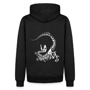 Squelette de raptor - Sweat à capuche Premium bio Homme - noir - Dos - Nico (187cm)