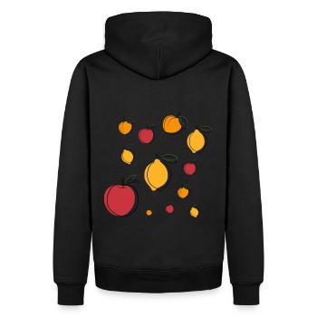 Fruits party ! - Sweat à capuche Premium bio Homme - noir - Dos - Nico (187cm)